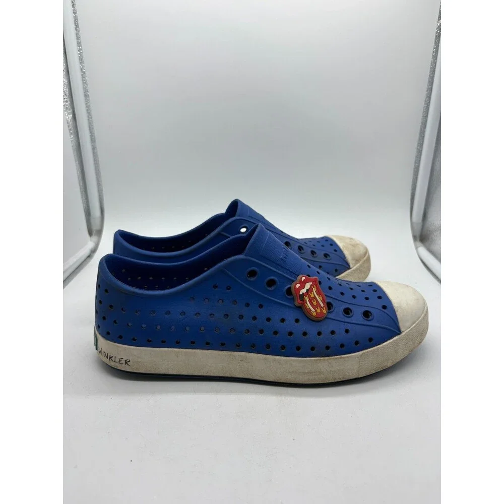 Native Jefferson Shoes Blue White Men's 6 Women's 8 Slip On Water Sneakers